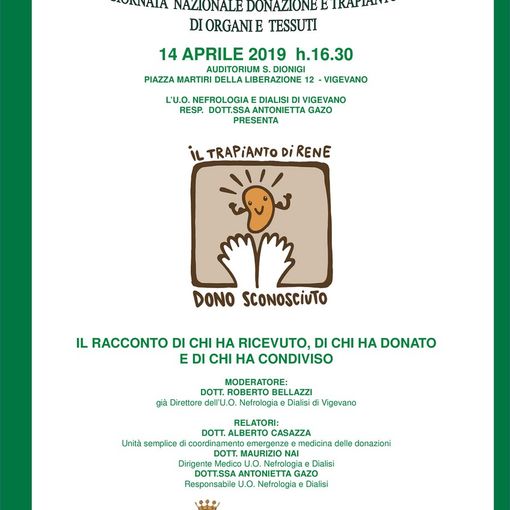Vigevano: all'Auditorium San Dionigi i racconti di pazienti e donatori di organi