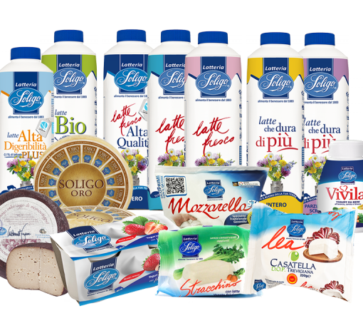 Formaggi e latte Soligo sui banchi della GDO Lombarda