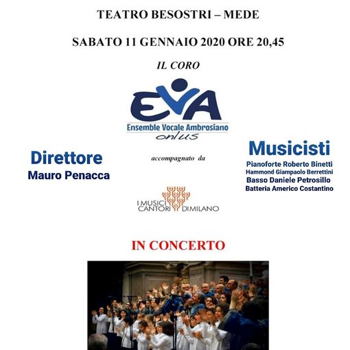 Mede: domani al teatro Besostri arrivano gli Ensemble Vocale Ambrosiano Onlus