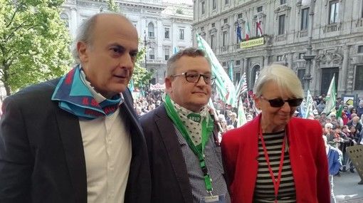 Da sinistra Margaritella, Duci e Lattuada. Foto tratta da sito Cisl Milano