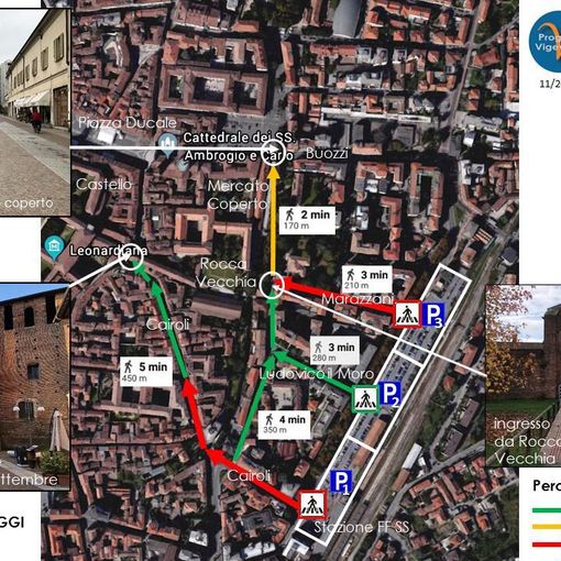 Vigevano: &quot;A piedi dalla stazione ferroviaria al centro storico&quot;