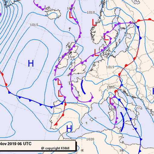 Previsioni meteo per domenica 17, lunedì 18, martedì 19 (novembre)