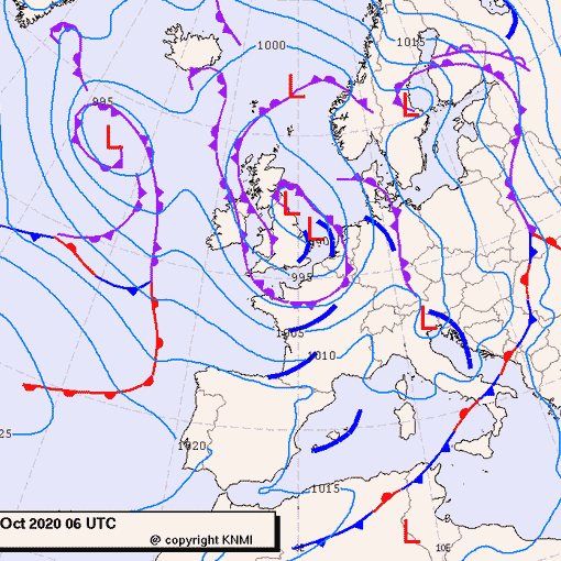 Previsioni meteo per lunedì 5, martedì 6, mercoledì 7 (ottobre)