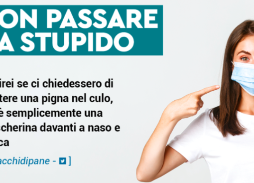 La provocazione anti-Covid lanciata da un comune in Puglia: “E’ una mascherina, mica una pigna nel...”