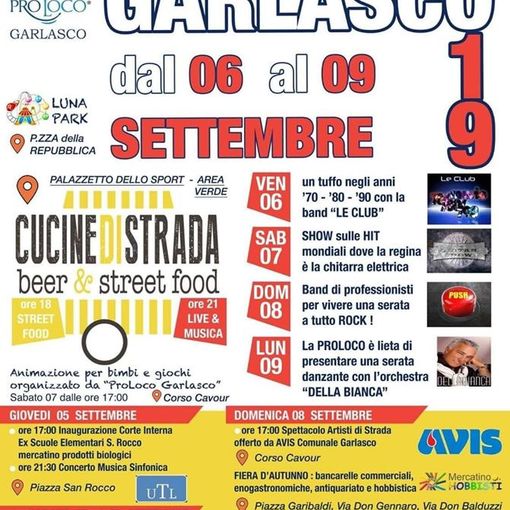 Venerdì parte a Garlasco la tradizionale Sagra di Settembre