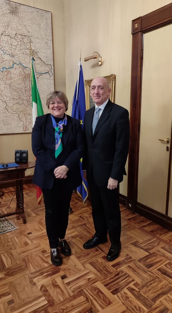 Pavia: il nuovo questore Nicola Falvella entra in servizio e incontra il prefetto De Carlini