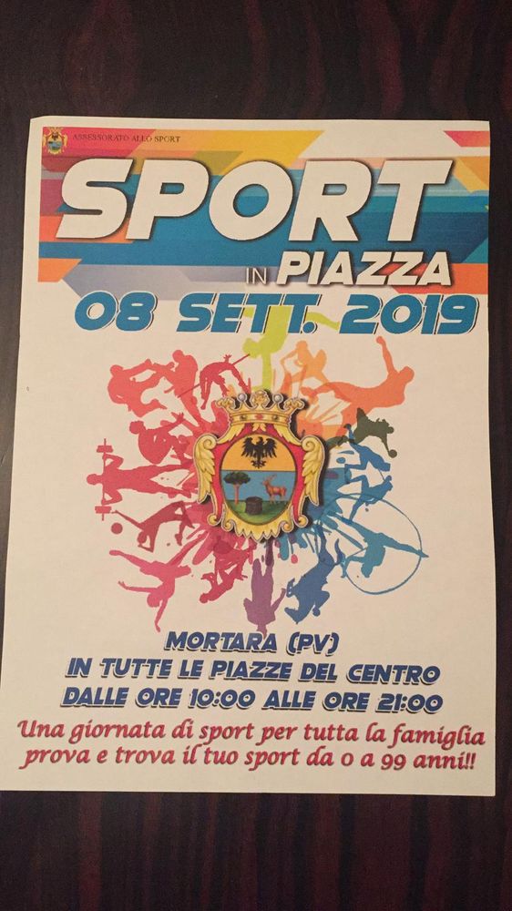 Mortara: domenica l’evento “Sport in piazza”. Attesi nel centro mortarese grandi e piccini Mortara: domenica l’evento “Sport in piazza”. Attesi nel centro mortarese grandi e piccini