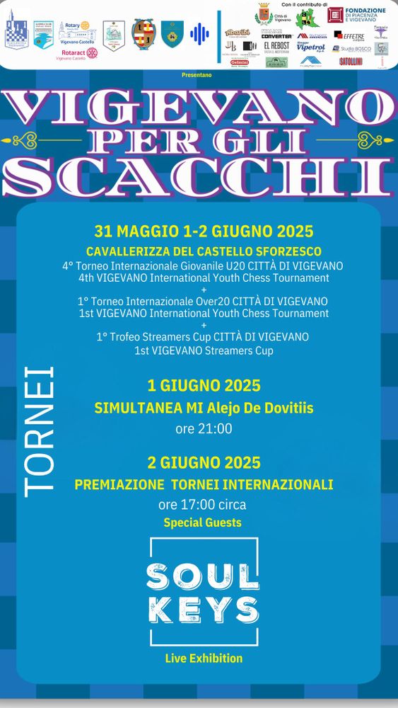 Presentato il programma di "Vigevano per gli Scacchi 2025" Presentato il programma di "Vigevano per gli Scacchi 2025"