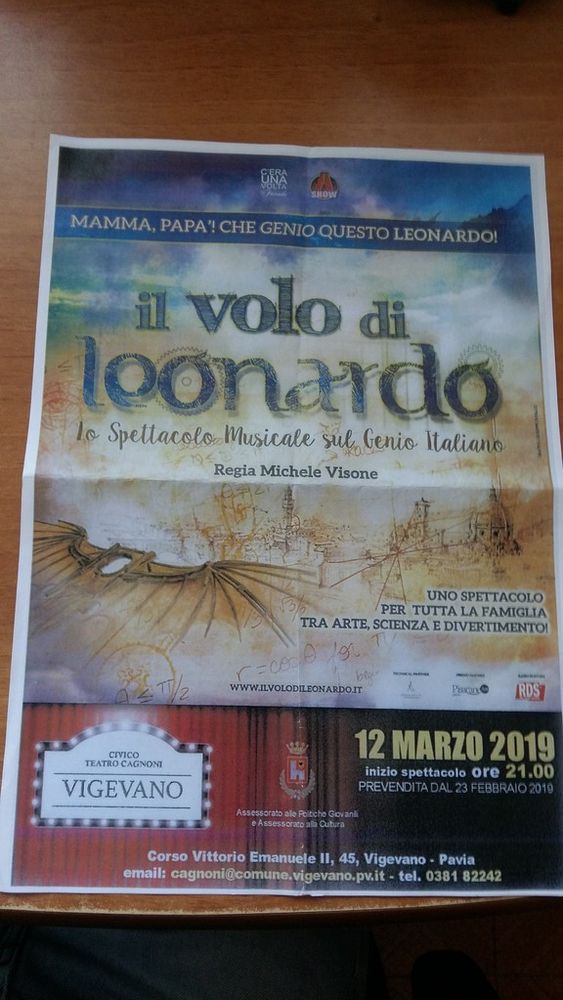 "Il volo di Leonardo", l'esperienza del teatro Musicale a Vigevano