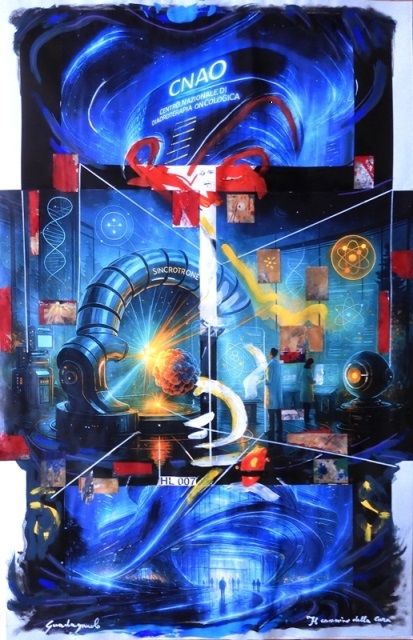 Per i 25 anni del CNAO di Pavia, il M° Francesco Guadagnuolo ha dedicato un’opera d’arte