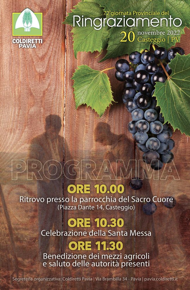 Casteggio: la 72° Giornata Provinciale del Ringraziamento Coldiretti