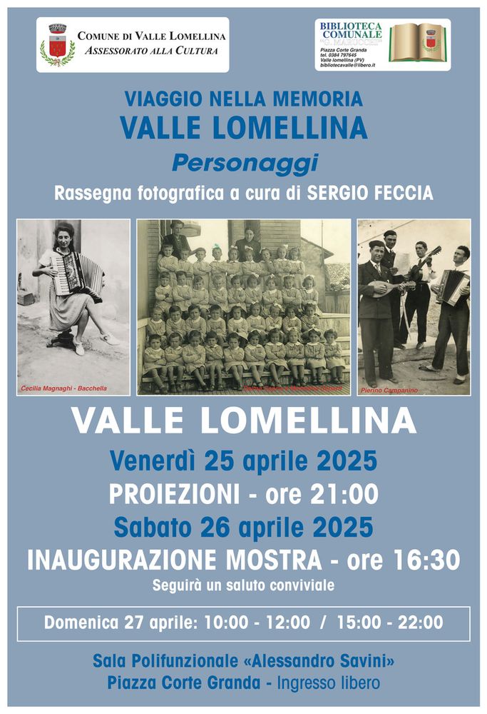 Valle, “Viaggio nella memoria: personaggi&quot; rassegna fotografica a cura di Sergio Feccia