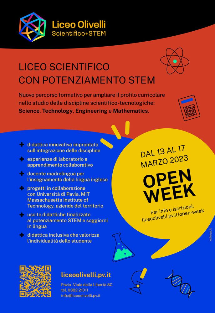 Liceo Olivelli: nasce il primo scientifico Stem di Pavia Liceo Olivelli: nasce il primo scientifico Stem di Pavia