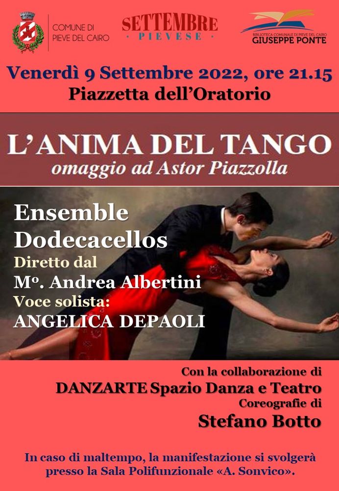 Pieve del Cairo: la magia del tango di Astor Piazzolla apre i festeggiamenti per la festa patronale Pieve del Cairo: la magia del tango di Astor Piazzolla apre i festeggiamenti per la festa patronale