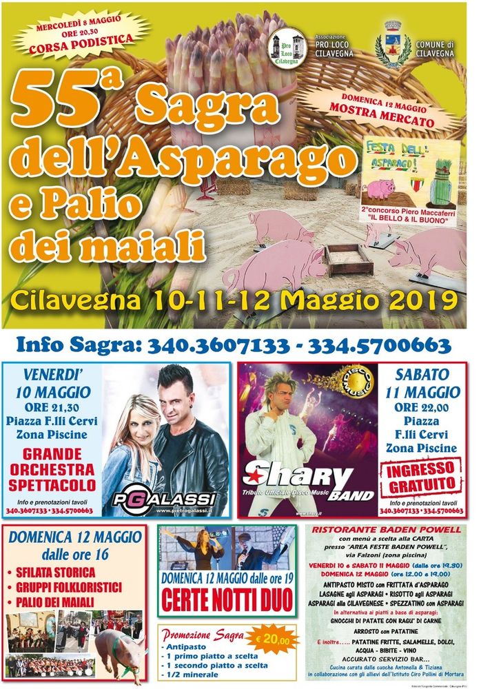 Tutti gli appuntamenti e manifestazioni da lunedì 6 a domenica 12 maggio a Vigevano e Lomellina