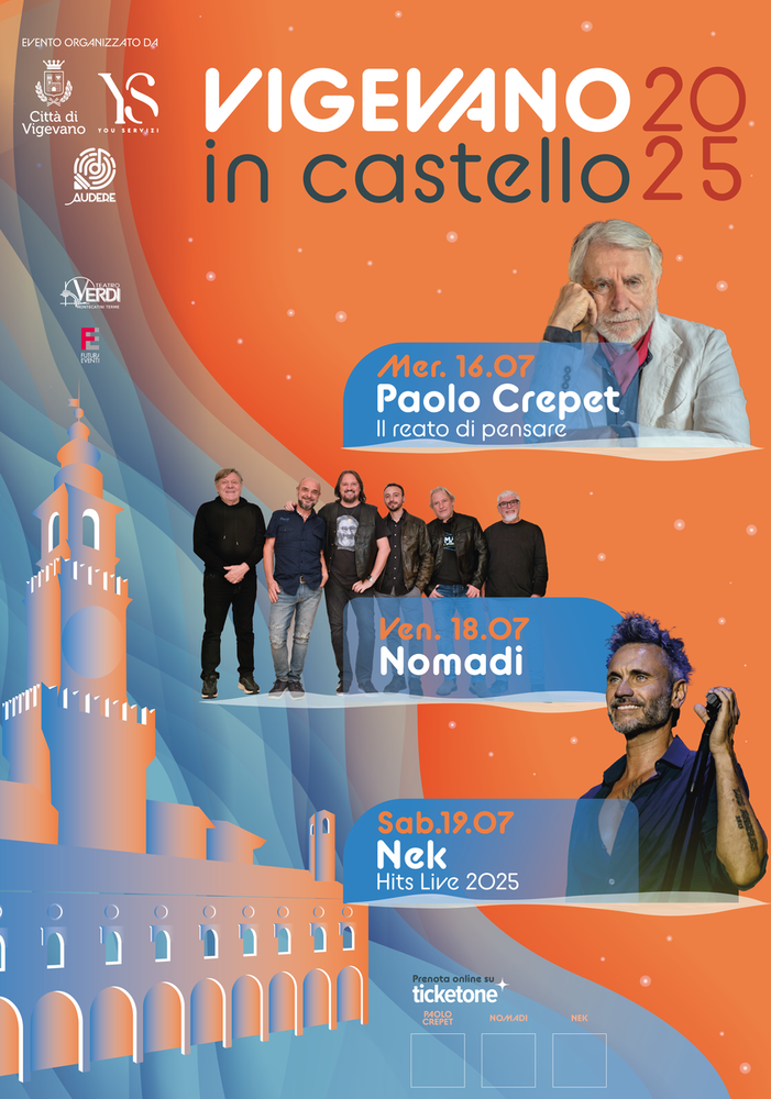 "Vigevano in Castello 2025", annunciati Paolo Crepet, i Nomadi e Nek "Vigevano in Castello 2025", annunciati Paolo Crepet, i Nomadi e Nek