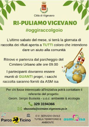 Vigevano: torna l'appuntamento mensile con "Ri-Puliamo" Vigevano: torna l'appuntamento mensile con "Ri-Puliamo"