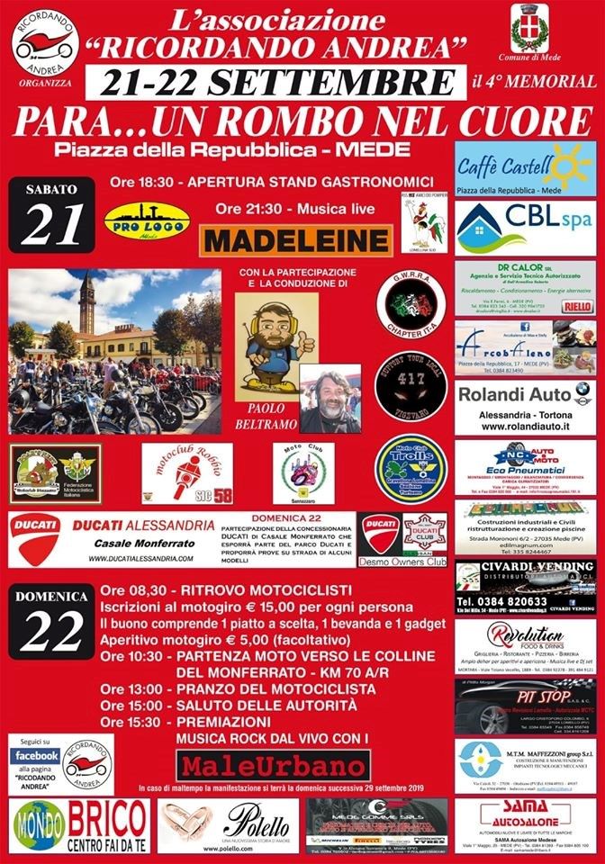Para, un rombo nel cuore 2019 a Mede
