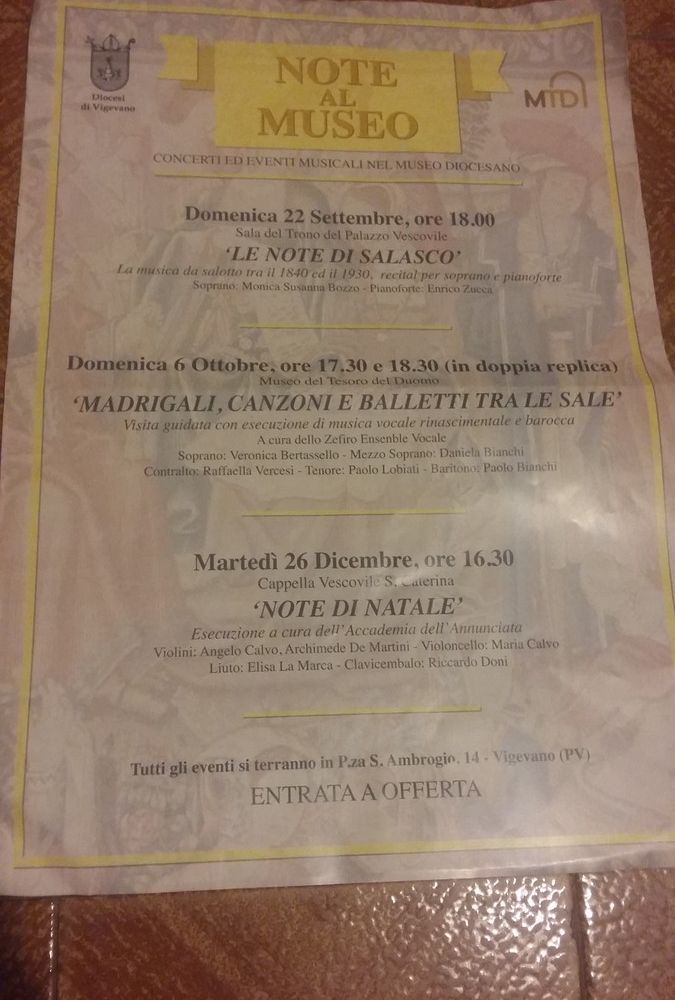 Ecco il ricco programma autunnale del Museo Diocesano di Vigevano