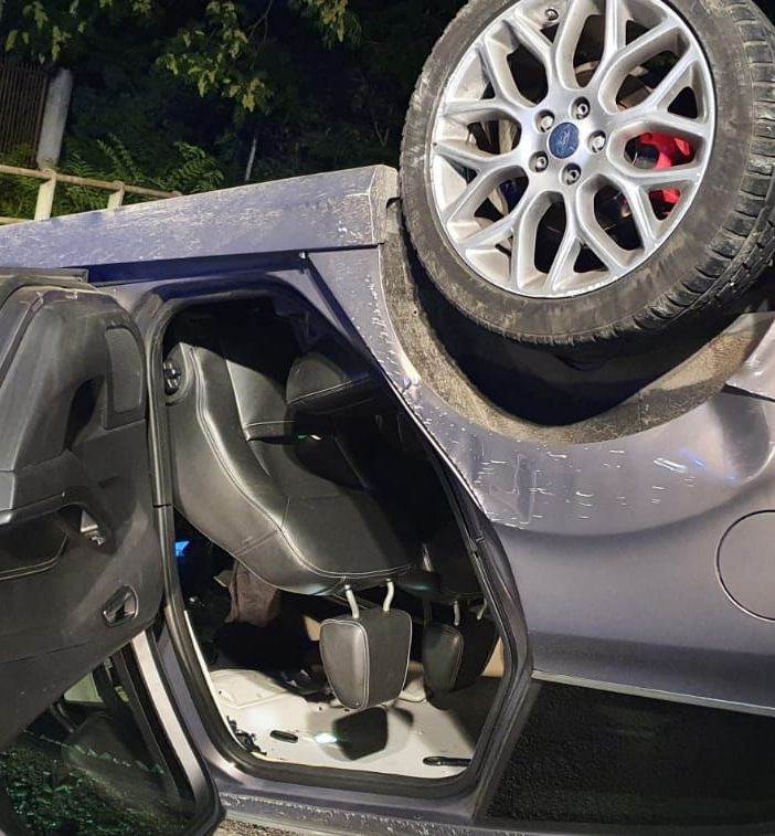 Cassolnovo: auto ribaltata in via del Porto ritrovata senza occupanti a bordo