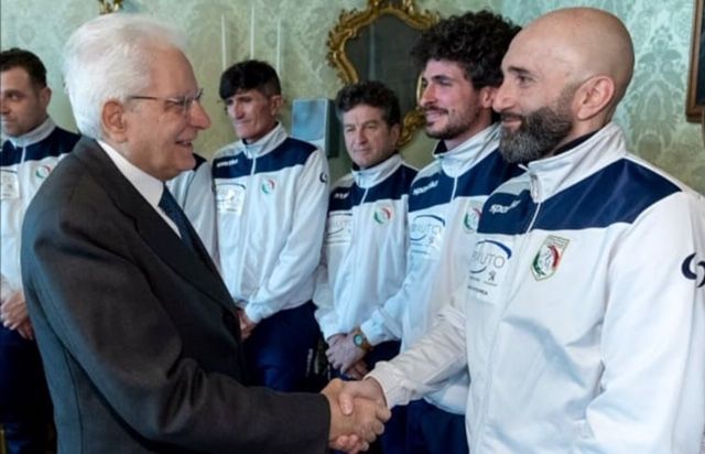 Cassolnovo, Alessandro Abbate della Nazionale di calcio trapiantati ricevuto con i compagni dal Presidente della Repubblica