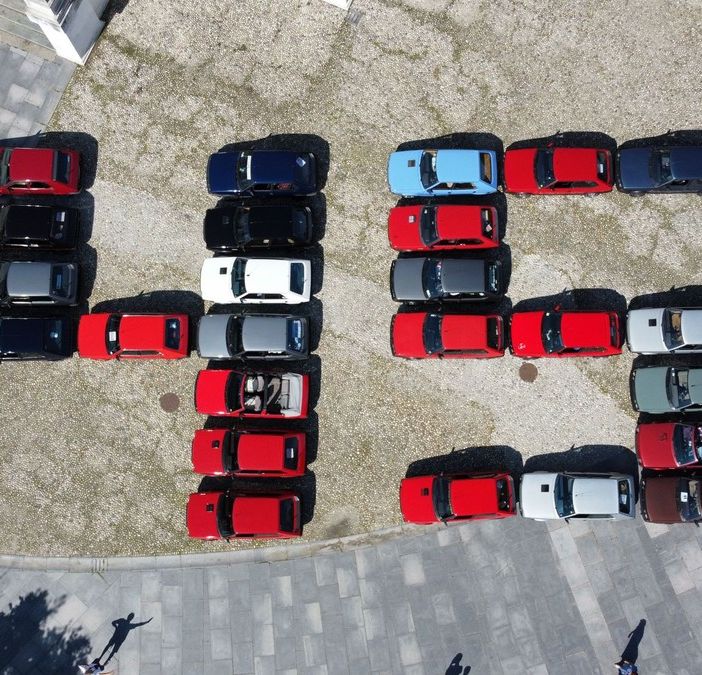 Fiat Ritmo: coreografia a Superga per i 45 anni, con il Club Italia di Vigevano
