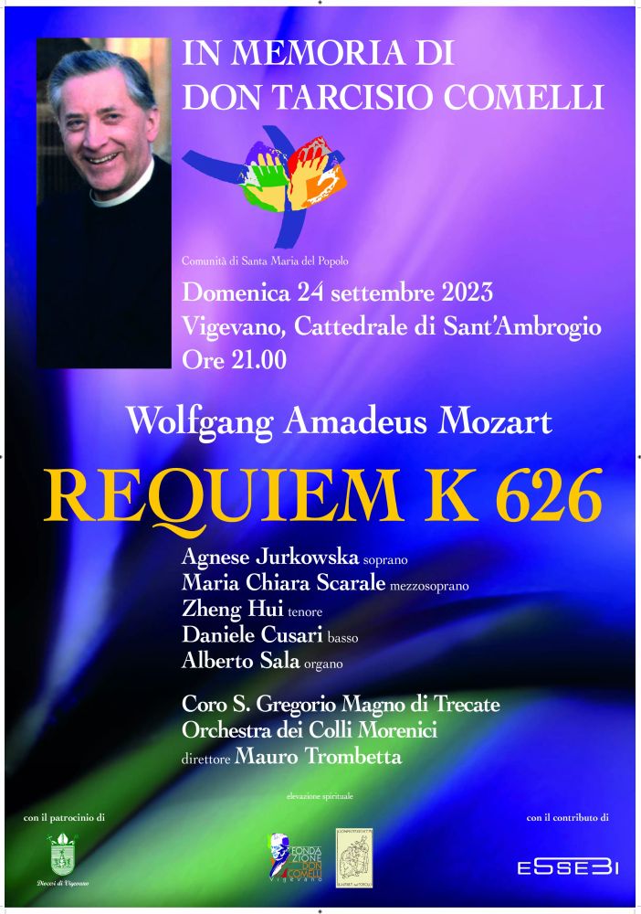 Vigevano: domenica 24 settembre, santa messa e requiem di Mozart in memoria di don Tarcisio Comelli