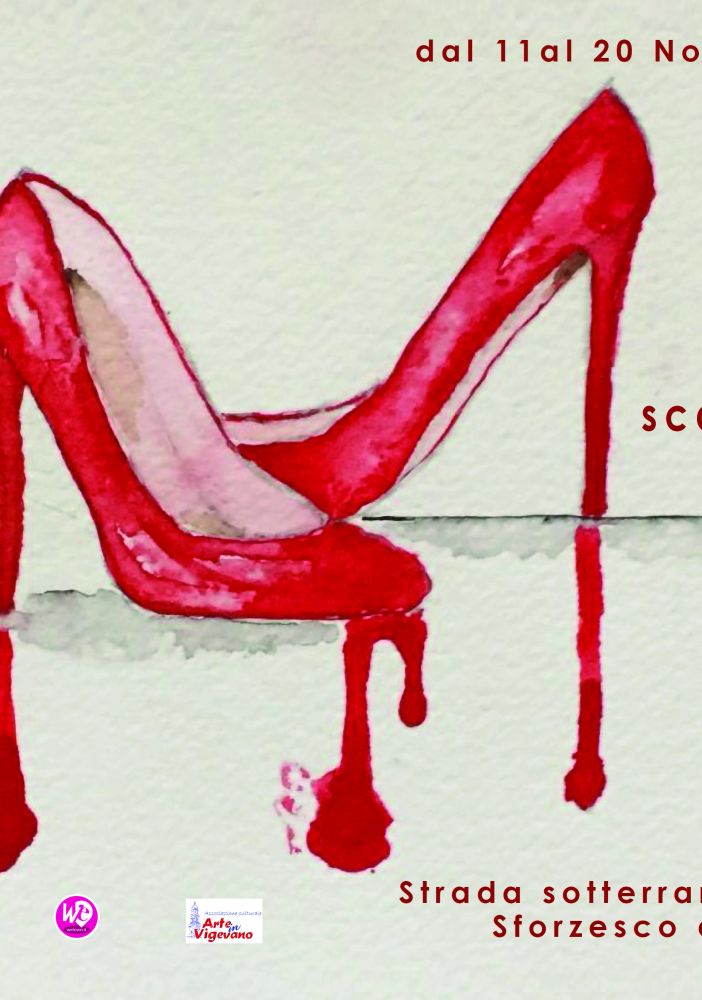 Vigevano: &quot;Scarpette Rosse&quot;, mostra collettiva di opere d'arte per la giornata internazionale per l'eliminazione della violenza sulle donne