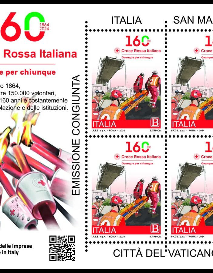 Poste Italiane, emesso un francobollo dedicato ai 160 anni della Croce Rossa