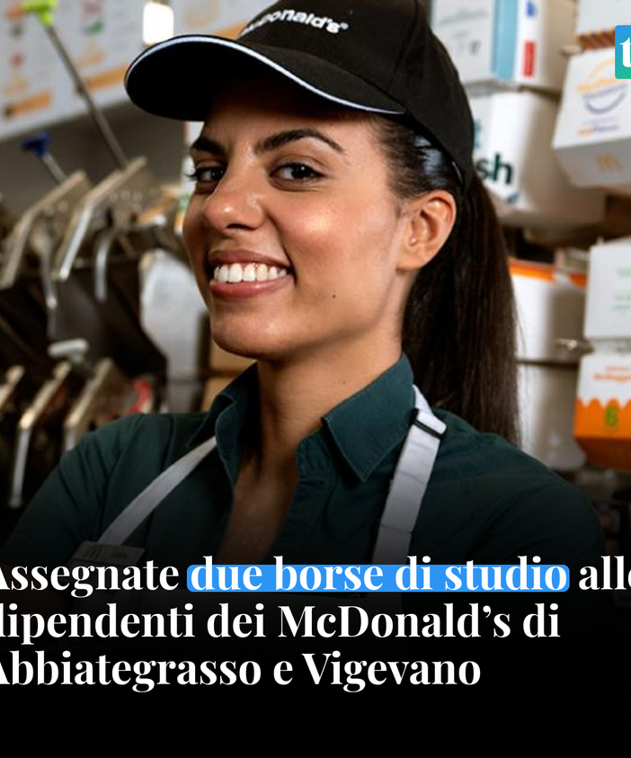 Abbiategrasso-Vigevano: due borse di studio a dipendenti di McDonald’s