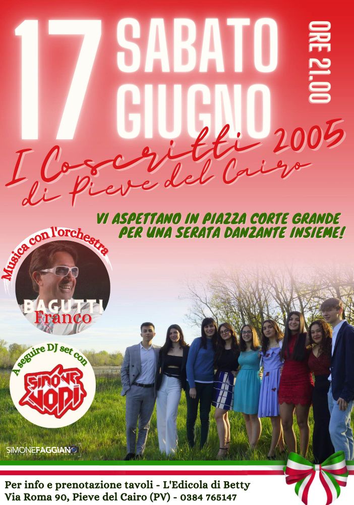 Pieve del Cairo: cresce l'attesa per la festa dei coscritti 2005
