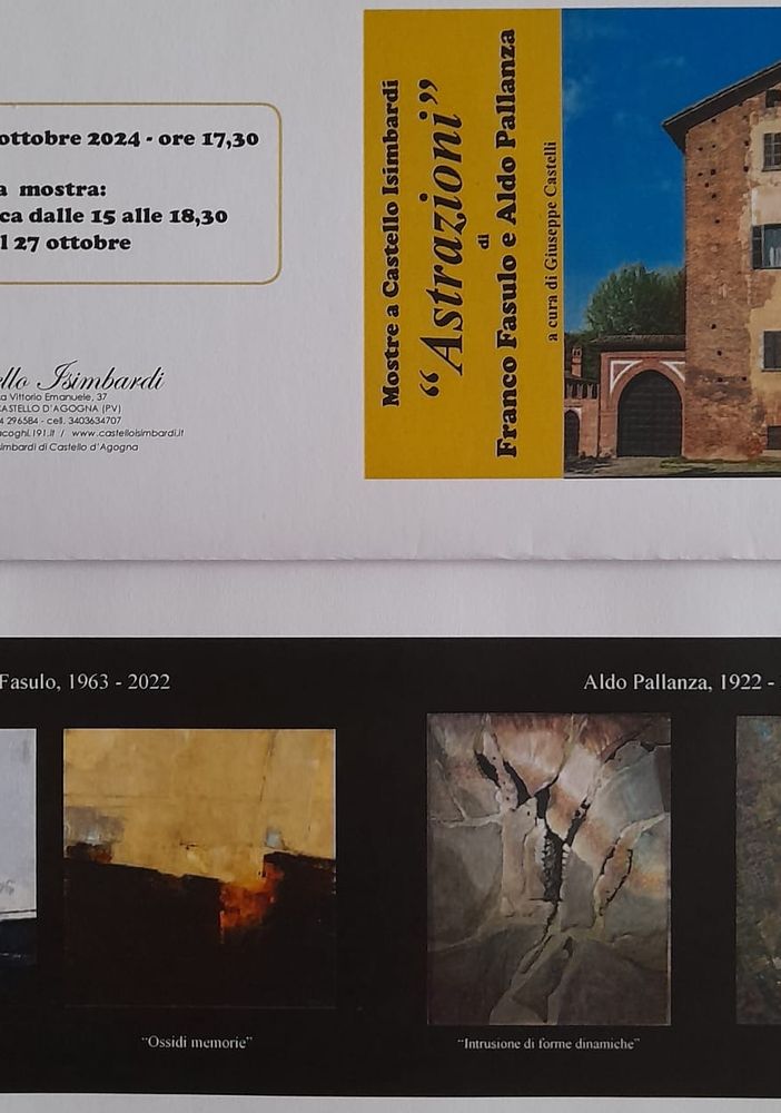 Castello d'Agogna, la mostra &quot;Astrazioni&quot; al Castello Isimbardi