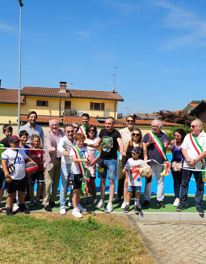 Pieve del Cairo: inaugurato il nuovo campo da basket al parco giochi Bonecchi. Le immagini