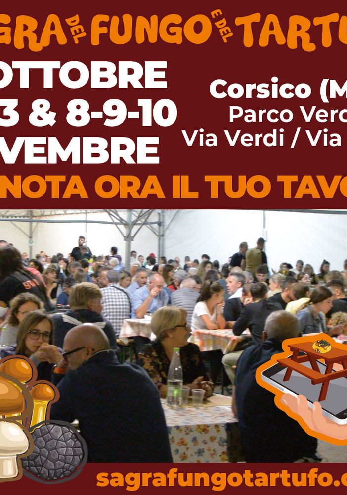 Corsico ospita l'evento “Re Fungo e Mr. Tartufo”: due weekend all’insegna dei sapori autunnali tra tartufi, funghi e divertimento, con una speciale festa di Halloween
