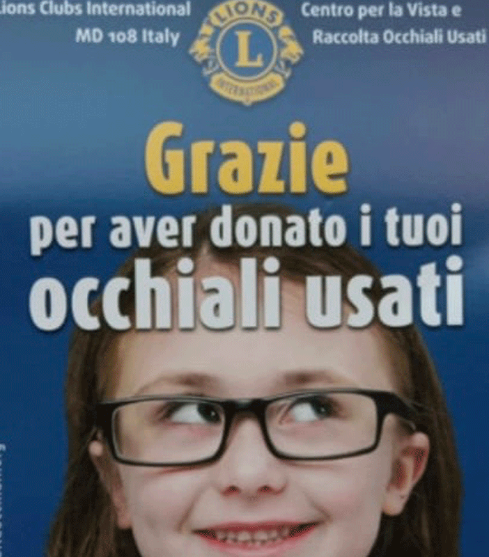 Basket serie A2, domenica 18 febbraio donate per beneficienza occhiali usati al Lions Club International