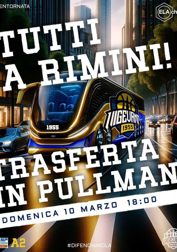 Basket serie A2: tutti a Rimini! Le informazioni per prendere parte alla trasferta di domenica 10 marzo