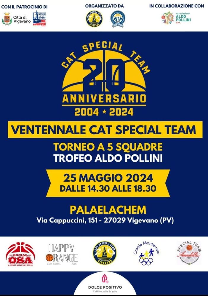 CAT Special Team festeggia 20 anni sabato 25 maggio al PalaELachem con il trofeo &quot;Pollini&quot;