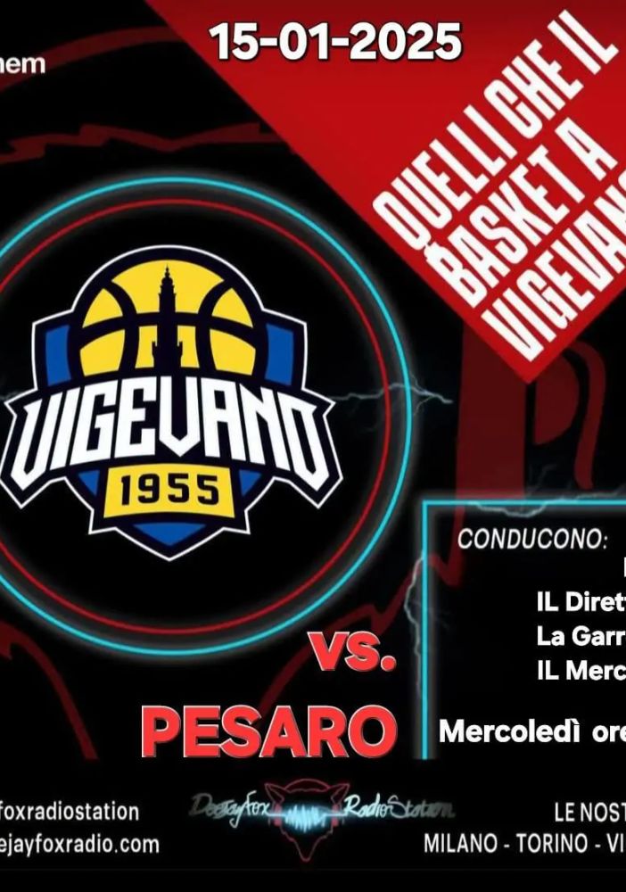 Basket serie A2, &quot;Quelli che il basket a Vigevano&quot; con Deejay Fox Radio Station mercoledì contro Pesaro