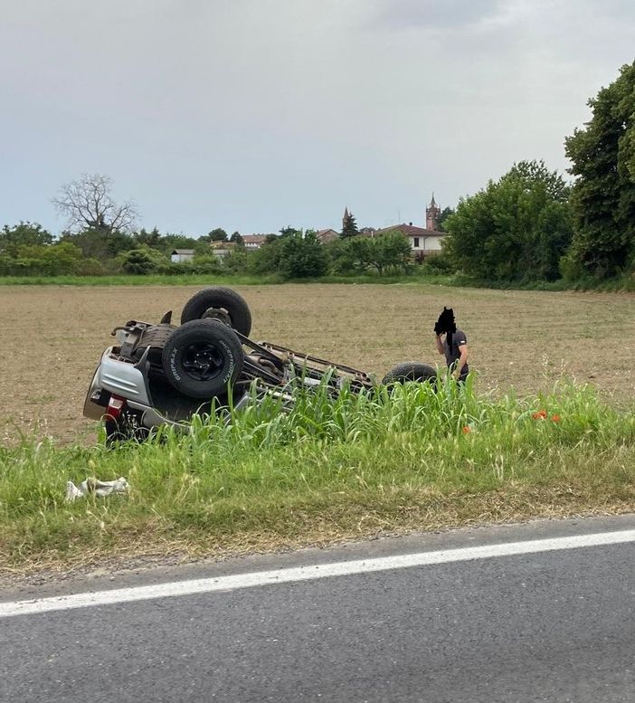 (L'incidente avvenuto sulla provinciale 211 della Lomellina)