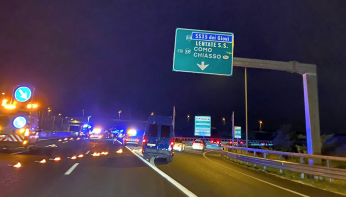 Lavori sulla A8, chiuso stanotte l'allacciamento con la Tangenziale Ovest di Milano