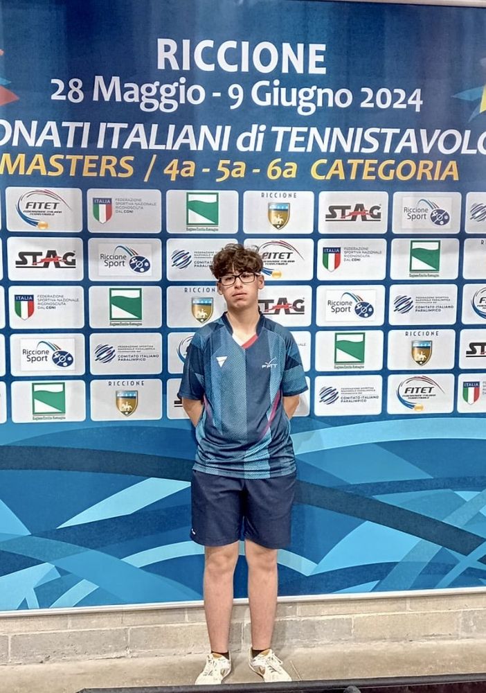 Tennistavolo, il sogno di Alessandro Peluso di diventare campione italiano di sesta categoria si infrange ai quarti