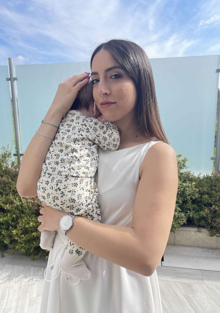 Mamma Angelica con la piccola Federica
