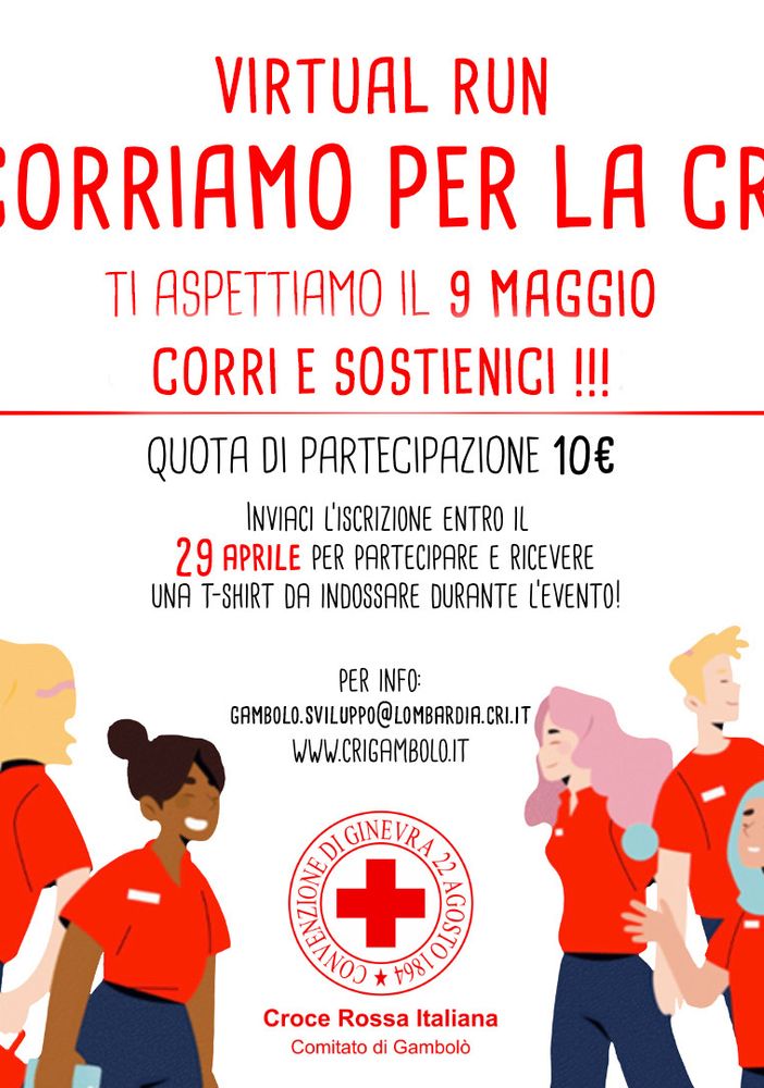 La Croce Rossa di Gambolò organizza la 1°edizione &quot;Corriamo per la Cri&quot;