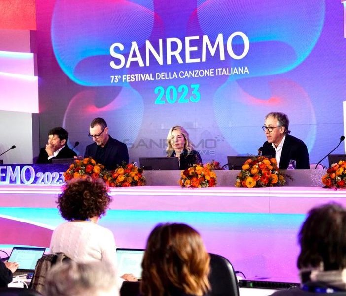 Le immagini dalla sala stampa del Casinò di Sanremo
