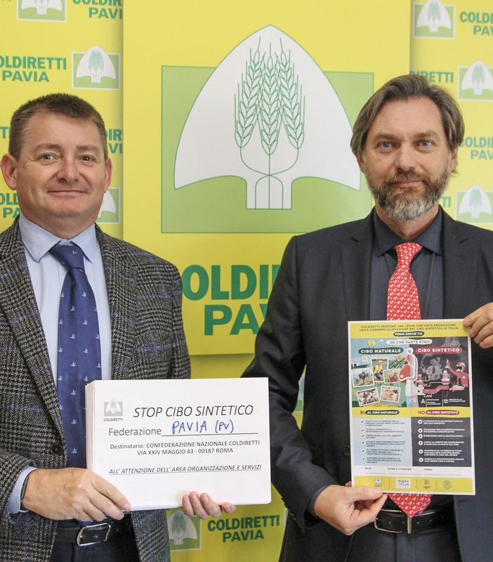 Cibo sintetico, Coldiretti Pavia raccoglie 2 mila firme