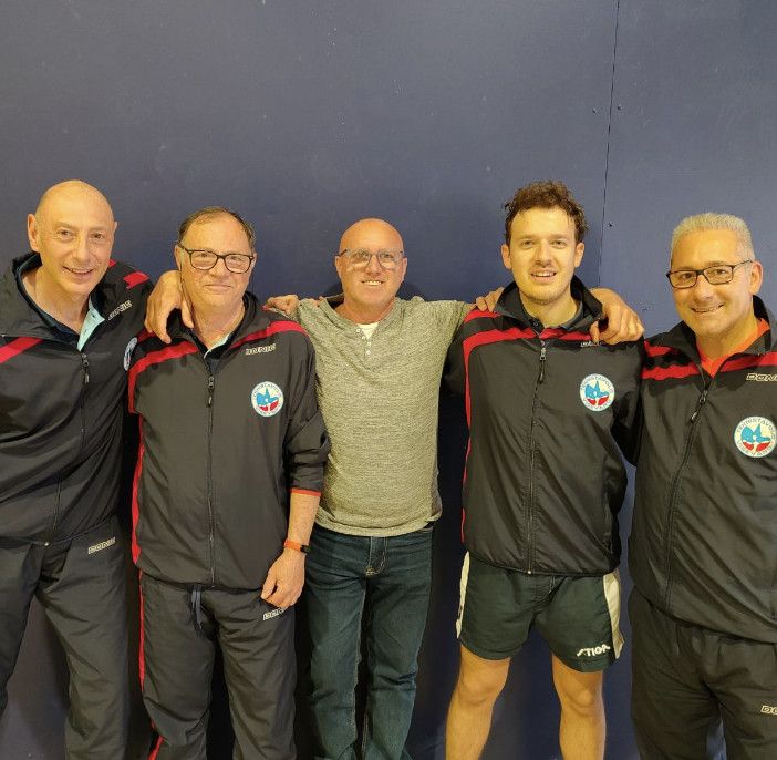Da sinistra Massimo Zorzoli, Gianni Agosti, Davide Bonacasa, Fabrizio Negri, Davide Tessarin