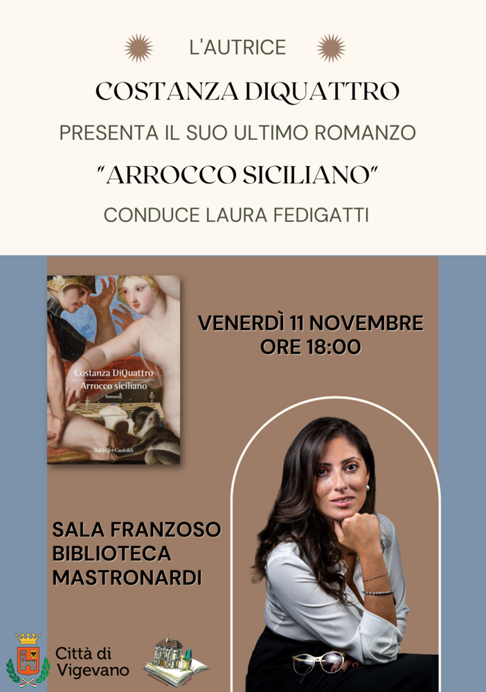 Vigevano: alla biblioteca Mastronardi, la presentazione del libro &quot;Arrocco Siciliano&quot;