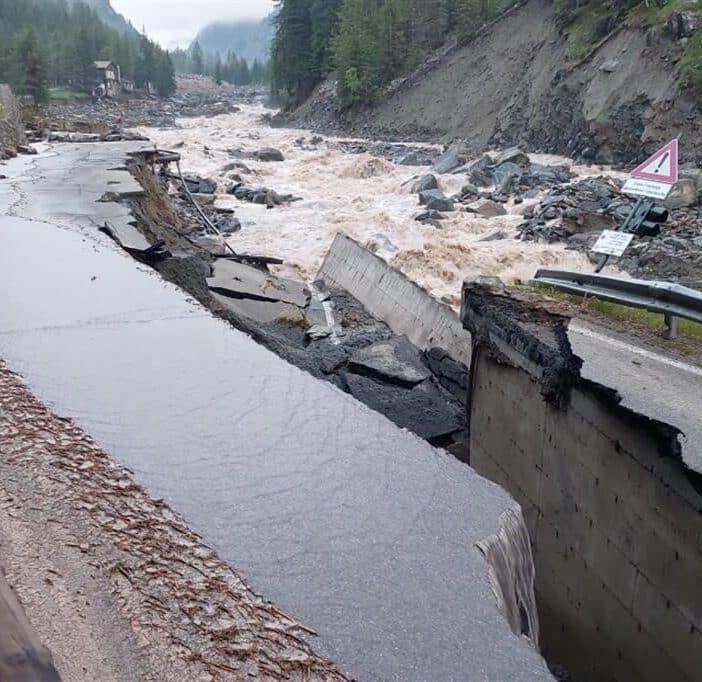 Maltempo: finisce l’isolamento, il 27 luglio riapre la strada per Cogne