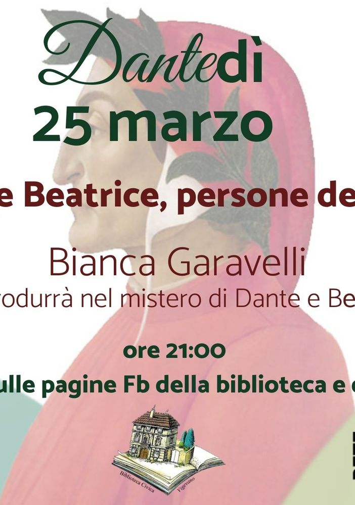 &quot;Dante e Beatrice persone dell’anno&quot;, in diretta sulle pagine Facebook della Biblioteca Mastronardi e di Rete Cultura Vigevano