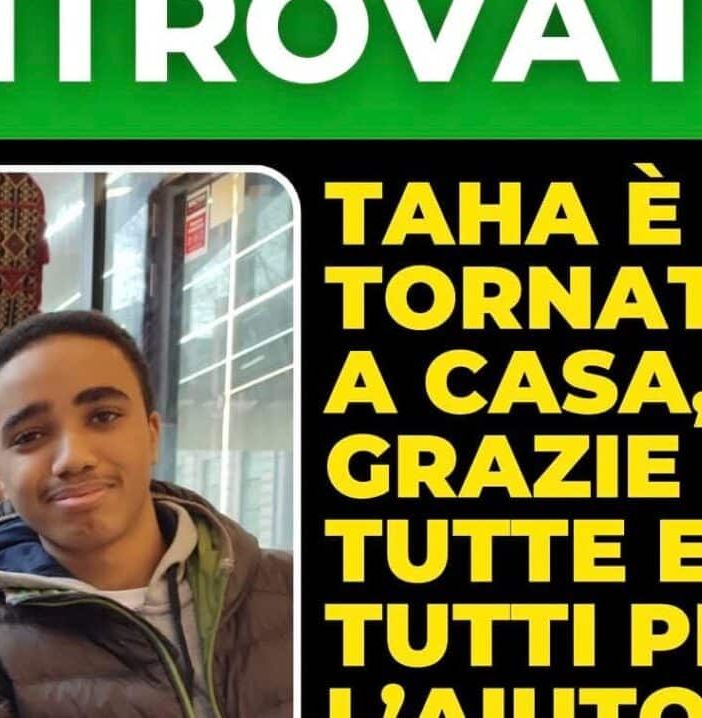 Ritrovato il ragazzo di Magenta scomparso da Vittuone